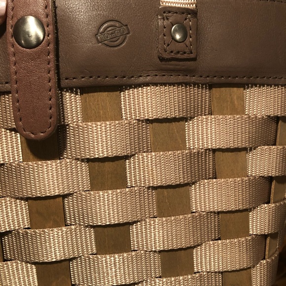 Longaberger Napa Stripe Leather Trim Purse - Picture 6 of 6